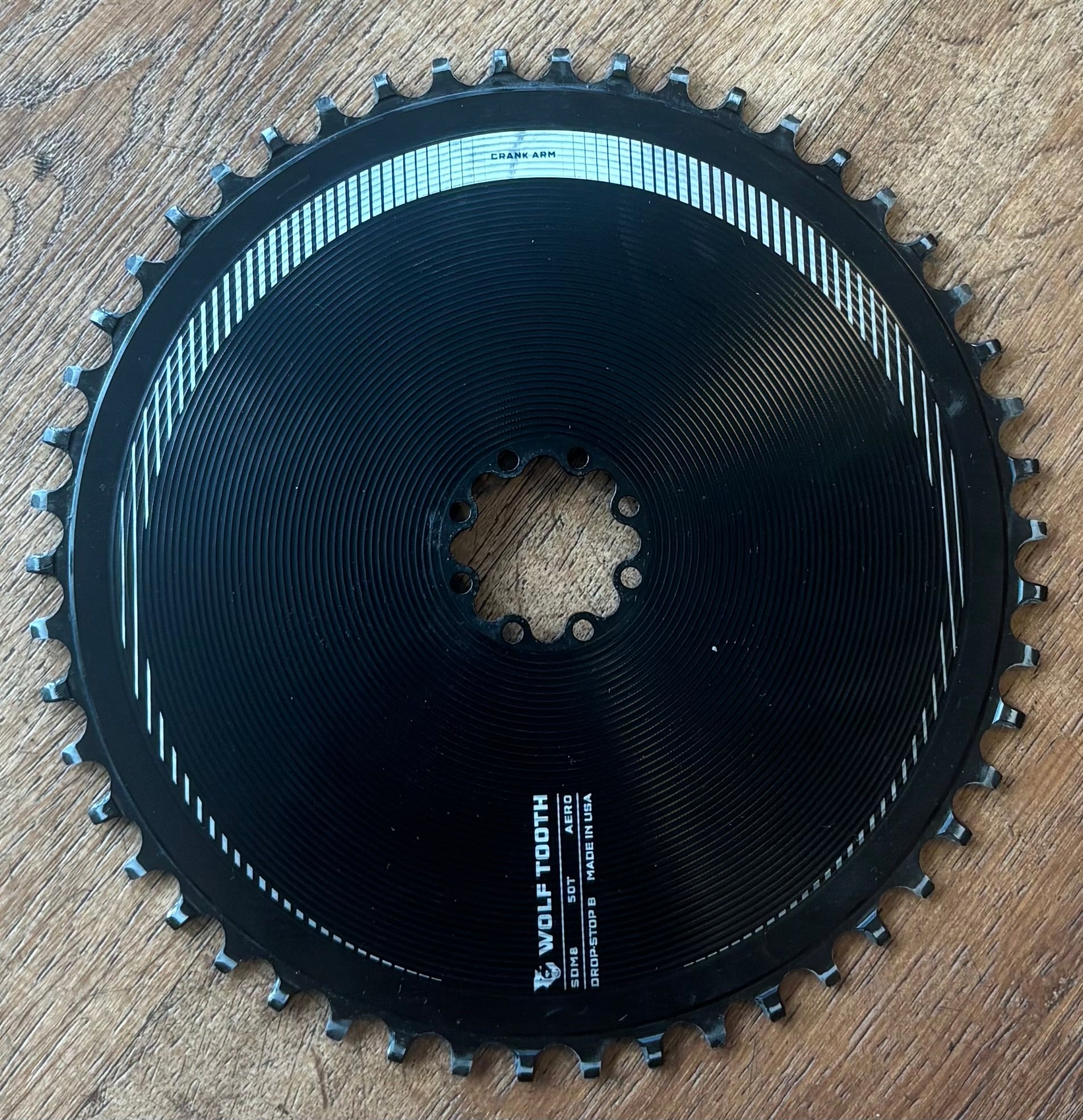 Used Wolf Tooth Aero Direct Mount Chainring 50t Sram 8-bolt Black