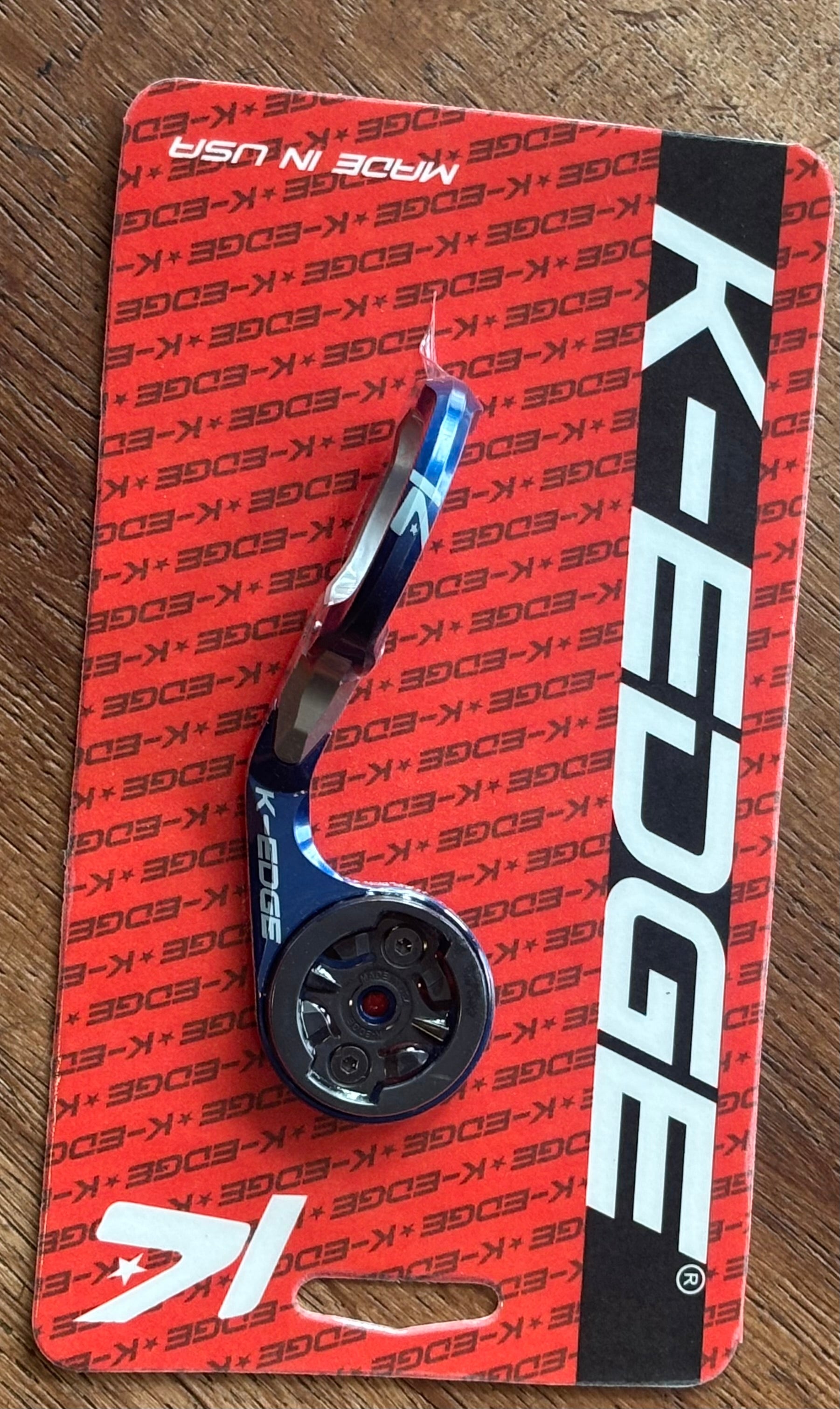 K-EDGE Race Mount for Garmin. Blue