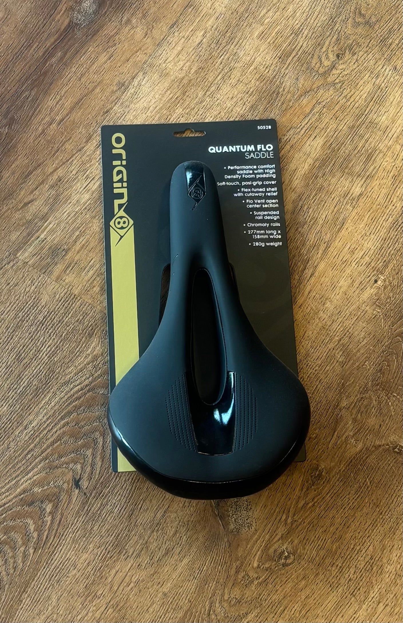 Origin8 Quantum Flo Saddle, 277x158mm, 280g, Black