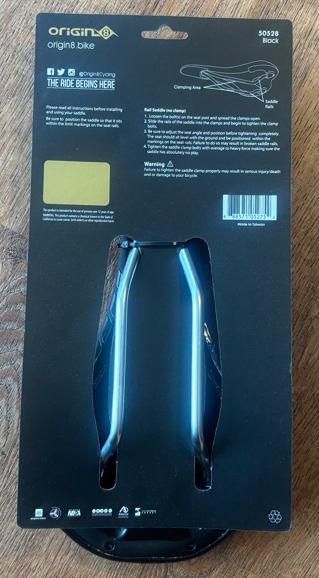 Origin8 Quantum Flo Saddle, 277x158mm, 280g, Black