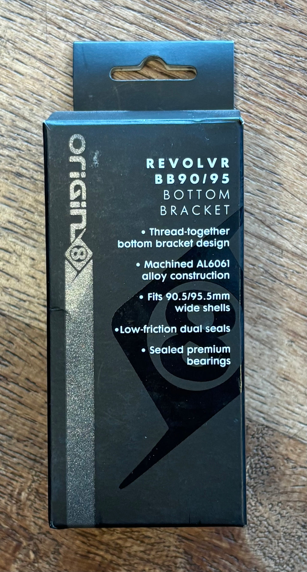 Origin8 Revolvr BB90/95 OS37 Thread-Together Bottom Bracket, 24mm spindle, Black