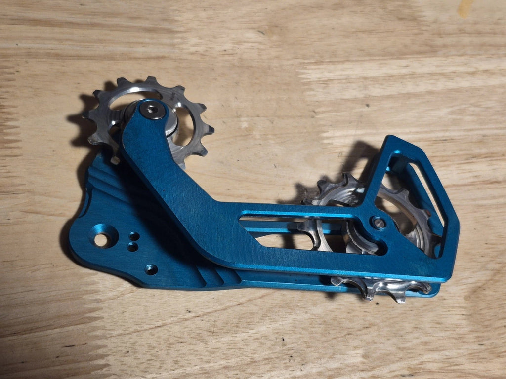 used CSixx Sram Eagle AXS derailleur cage blue GX X0 XX