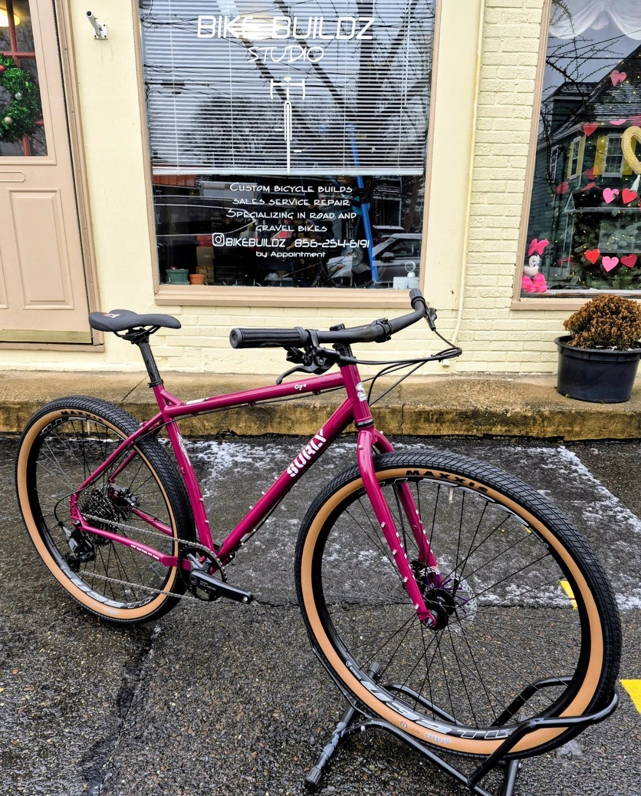 Large Surly Ogre Gravel Bike Fermented Plum 29er NEW Custom Build